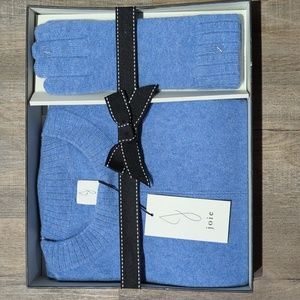Joie Periwinkle Cashmere Sweater and Gloves Set